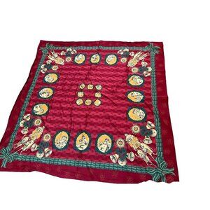 BEAUVILLE tablecloth France cotton luxury Vintage Father Christmas Santa Reindee